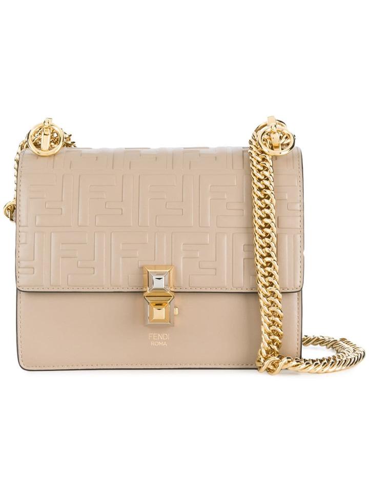 Fendi Monogram Cross Body Bag - Nude & Neutrals