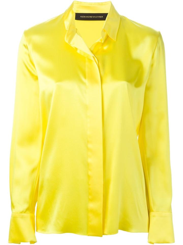 Alexandre Vauthier Classic Shirt, Women's, Size: 40, Yellow/orange, Silk
