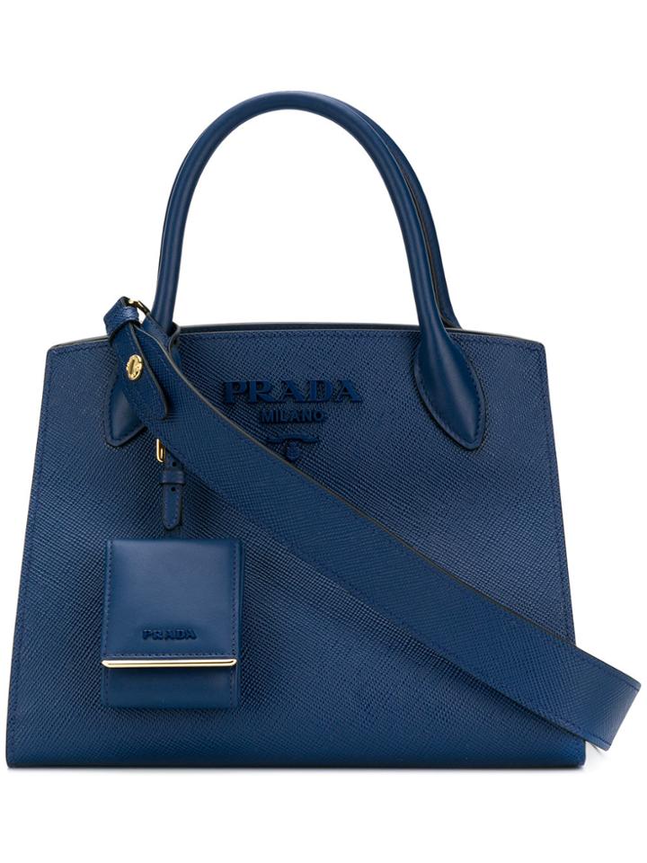 Prada Monochrome Saffiano Bag - Blue
