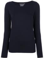 Majestic Filatures Wide Neck Long-sleeved Top - Blue