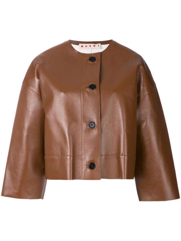 Marni Loose Fit Jacket - Brown