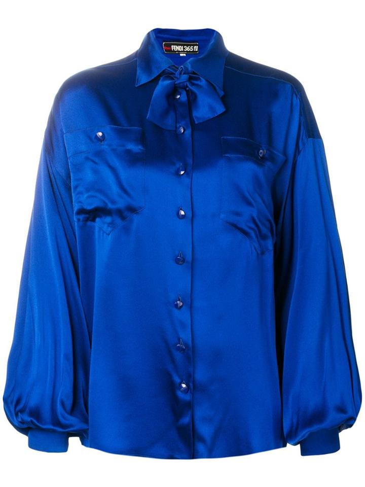 Fendi Pre-owned Pussybow Blouse - Blue