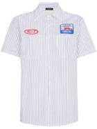 R13 Patch And Pinstripe Mechanic Shirt - White