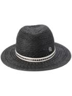 Maison Michel Woven Basket Hat - Black