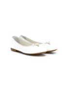Dolce & Gabbana Kids Logo Tag Ballerina Shoes - White