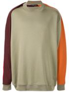 Y/project Oversized Draped-panel Sweatshirt - Green