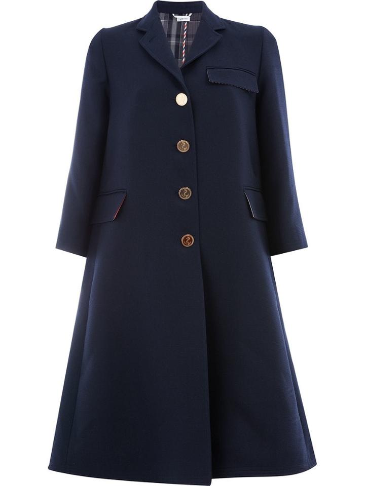 Thom Browne Unlined Swing Coat - Blue
