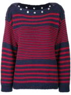 Philosophy Di Lorenzo Serafini Striped Fitted Sweater - Blue