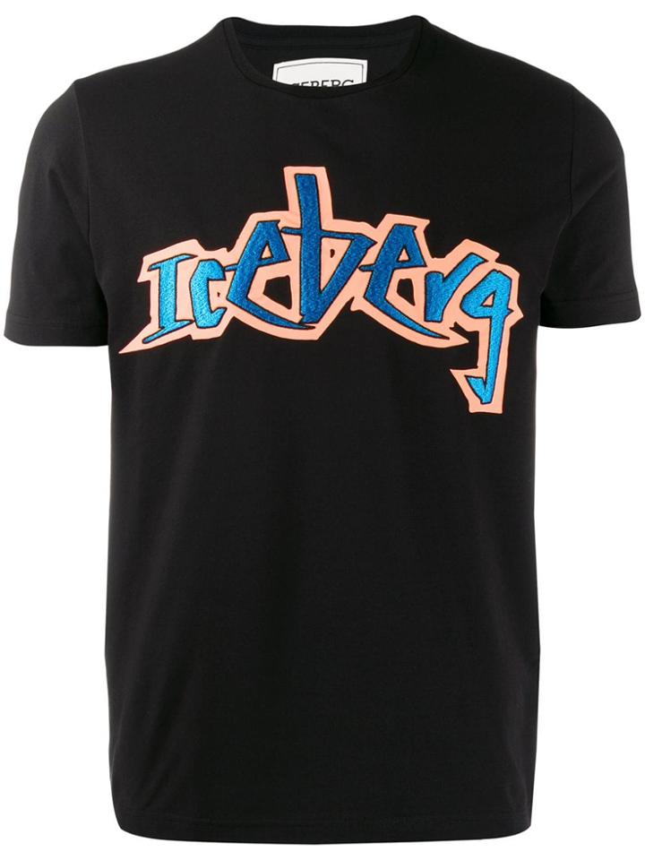 Iceberg Graffiti Logo T-shirt - Black
