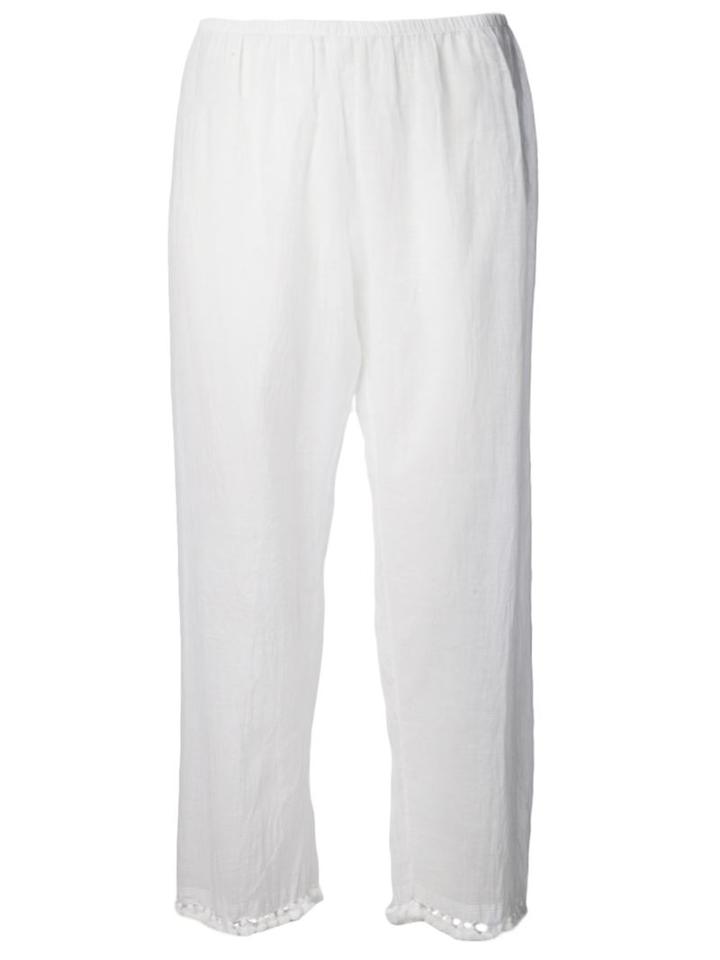 Dosa Tassel Trouser, Women's, Size: 3, White, Cotton