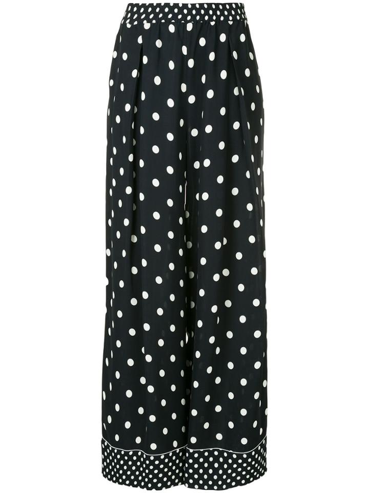 Layeur Printed Palazzo Trousers - Blue