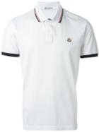 Moncler Logo Polo Shirt, Men's, Size: Medium, White, Cotton