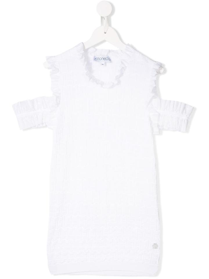 Simonetta Ribbed Off-shoulder Top - White