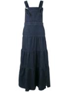 See By Chloé - Tiered Denim Maxi Dress - Women - Cotton/spandex/elastane - 38, Blue, Cotton/spandex/elastane