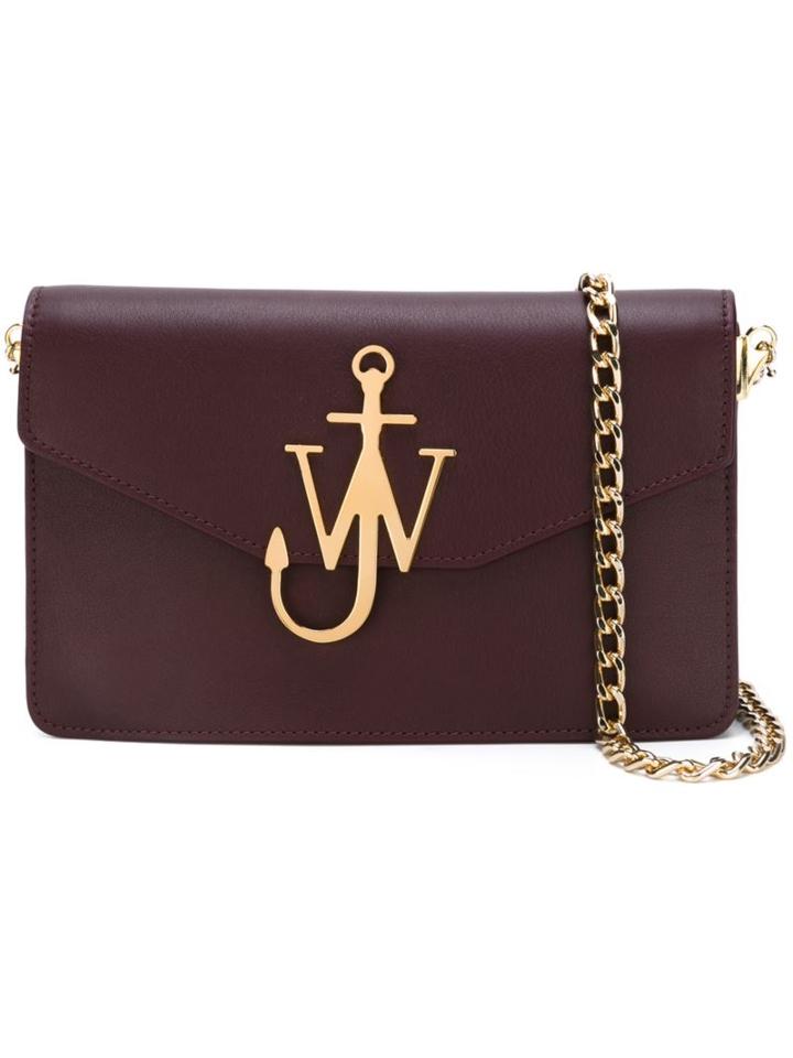 J.w.anderson Logo Plaque Shoulder Bag, Women's, Red