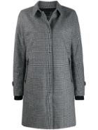Herno Check Single-breasted Coat - Grey
