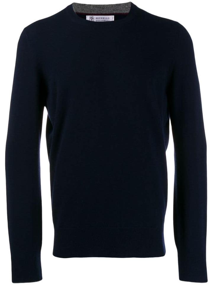 Brunello Cucinelli Classic Knit Jumper - Blue