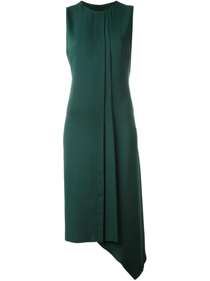 Cédric Charlier Pleated Detail Shift Dress