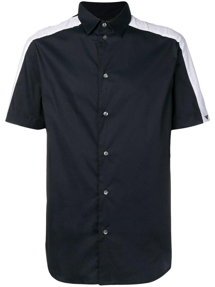Emporio Armani Contrast Side Panel Shirt - Blue
