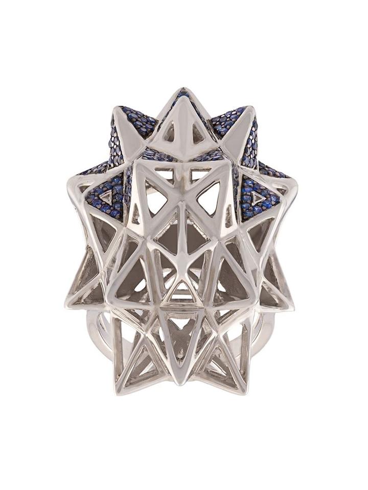 John Brevard 'stellated' Sapphire Ring, Women's, Size: 7, Metallic