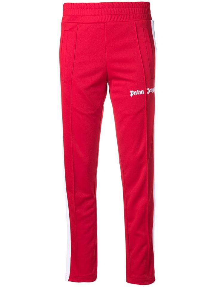 Palm Angels Cropped Track Trousers - Red