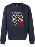 Loewe Embroidered Logo Sweatshirt - Blue