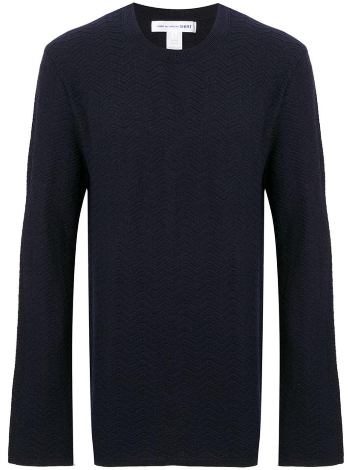 Comme Des Garçons Shirt Knitted Sweater - Blue