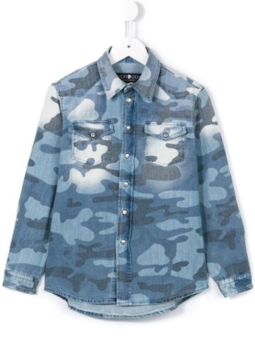 Hydrogen Kids Camouflage Denim Shirt