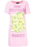 Boutique Moschino Graphic Print T-shirt Dress - Pink