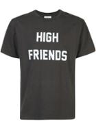 Fuct 'high Friends' Print T-shirt, Men's, Size: Large, Black, Cotton