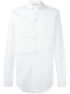 Neil Barrett Ribbed Panelled Shirt, Men's, Size: 41, White, Cotton