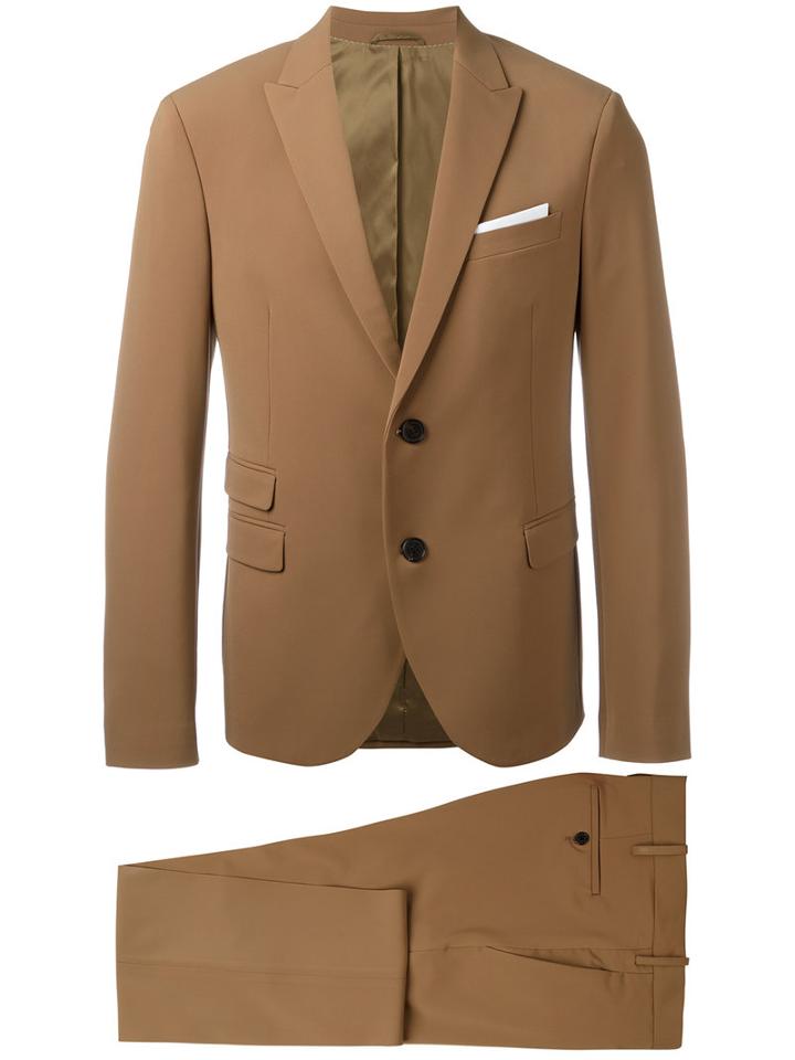 Neil Barrett - Two-piece Suit - Men - Cotton/polyester/polyurethane/viscose - 50, Brown, Cotton/polyester/polyurethane/viscose