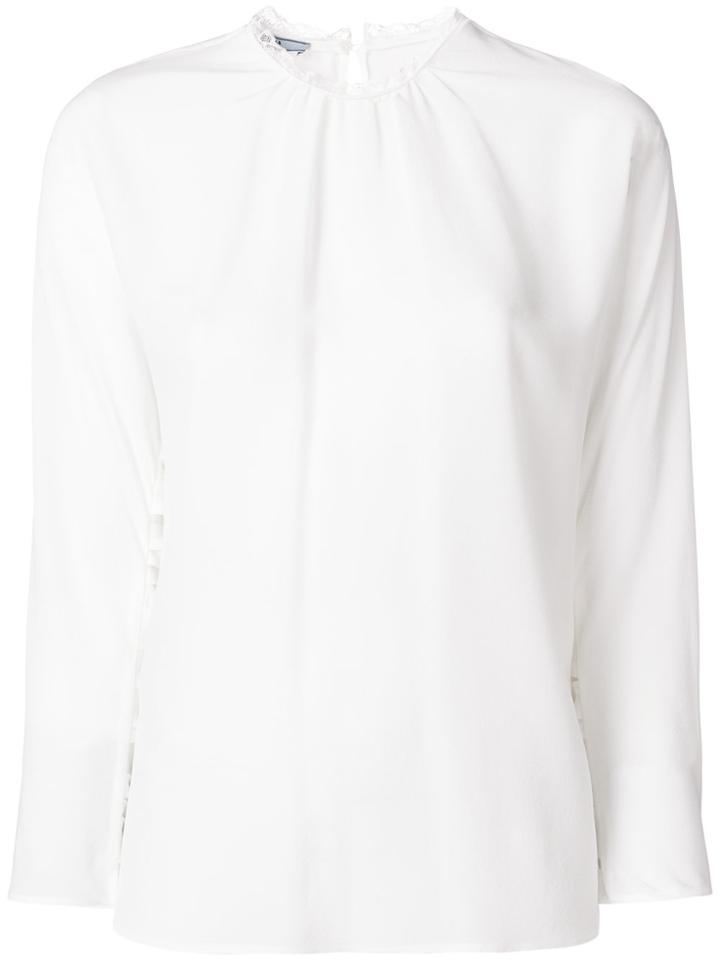 Prada Long Sleeve Blouse - White