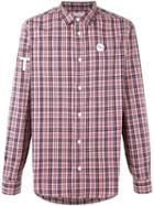 Sold Out Frvr - Printed Checked Shirt - Men - Cotton/spandex/elastane - Xl, Pink/purple, Cotton/spandex/elastane