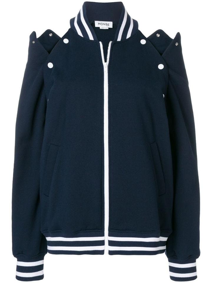 Monse Cut-out Shoulder Bomber Jacket - Blue
