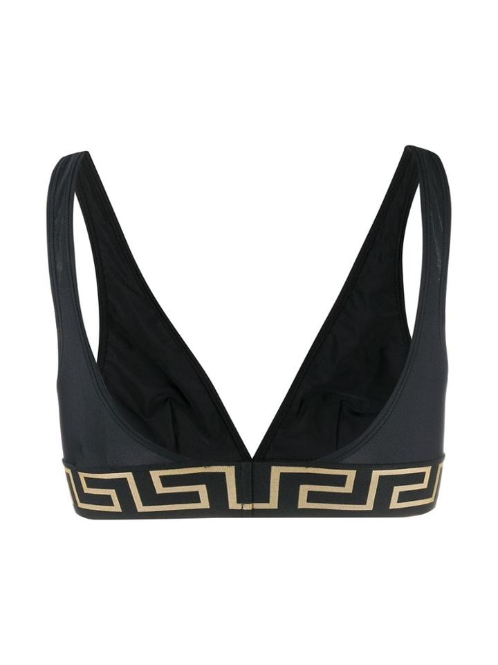 Versace Jeans Couture V-neck Bikini Top - Black