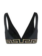 Versace Jeans Couture V-neck Bikini Top - Black