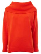 Maison Ullens Cashmere Wide Collar Sweater, Women's, Size: Small, Yellow/orange, Cashmere