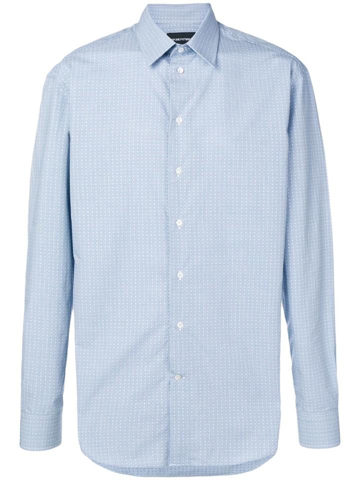 Emporio Armani Casual Dotted Shirt - Blue
