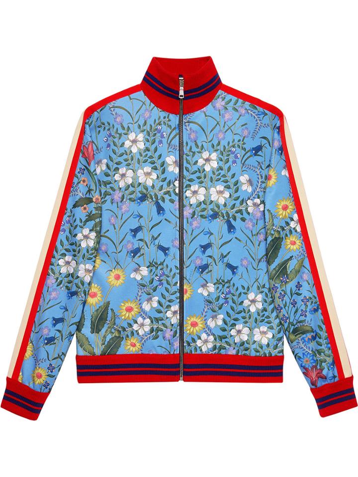 Gucci New Flora Technical Jersey Jacket - Blue