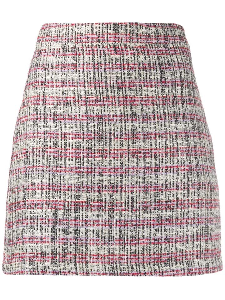 Andamane Tweed Effect Skirt - White