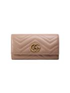 Gucci Gg Marmont Continental Wallet - Nude & Neutrals