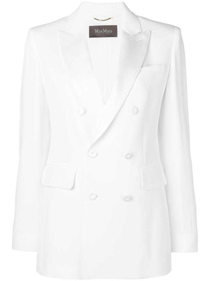 Max Mara Double Breasted Blazer - White