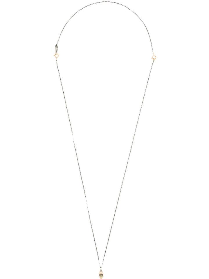 Ugo Cacciatori Skull Pendant Necklace - Metallic