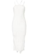 Taylor Metric Slip Dress - White