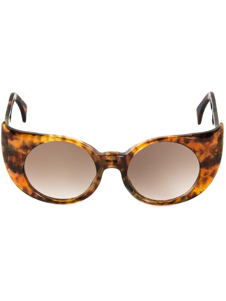 Barn's 'eye-liner Frame' Sunglasses - Brown