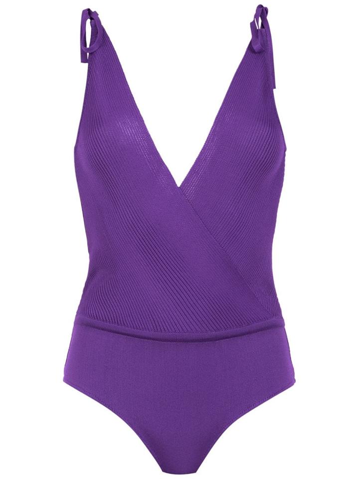 Egrey Lace Up Bodysuit - Pink & Purple