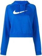 Nike Cropped Hooded Sweatshirt - Blue
