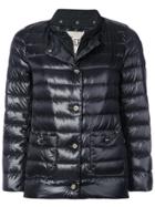 Herno Collarless Cropped Padded Jacket - Blue