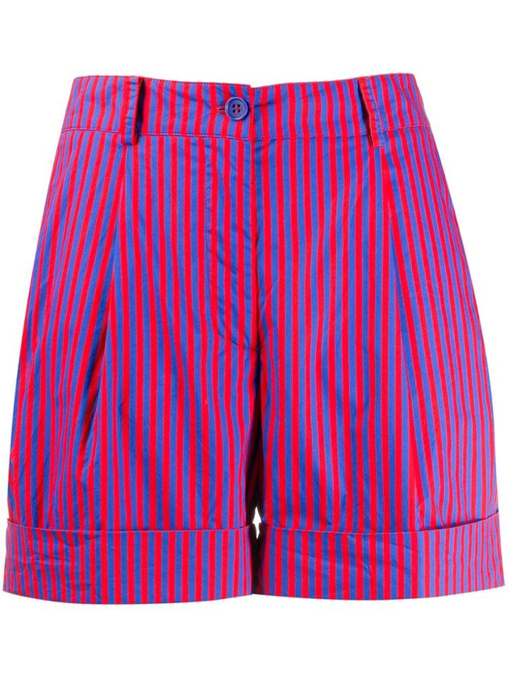 P.a.r.o.s.h. High-rise Striped Shorts - Blue